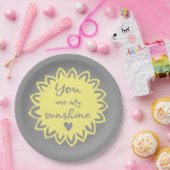 あなたは私のサンシャインイエローニュートラルベビーシャワー ペーパープレート (パーティー)