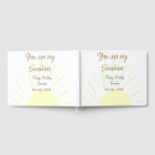 あなたは私のサンシャインイエローパステルの誕生日の追加nam ゲストブック (全面)