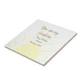 あなたは私のサンシャインイエローパステルの誕生日の追加nam タイル (側面)