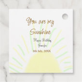 あなたは私のサンシャインイエローパステルの誕生日の追加nam フェイバータグ (裏面)