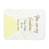 あなたは私のサンシャインイエローパステルの誕生日の追加nam マグネット (横)