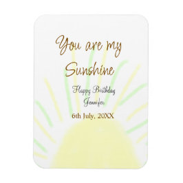 あなたは私のサンシャインイエローパステルの誕生日の追加nam マグネット