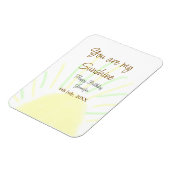 あなたは私のサンシャインイエローパステルの誕生日の追加nam マグネット (左側)