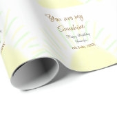 あなたは私のサンシャインイエローパステルの誕生日の追加nam ラッピングペーパー (ロールコーナー)