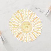 あなたは私のサンシャインイエローホワイトオレンジのラブノート カード (正面/裏面インサイチュ)