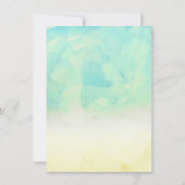 あなたは私のサンシャインイエロー&ブルー誕生日パーティー 招待状 (裏面)