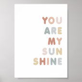 あなたは私のサンシャインウォーターカラー子供部屋ポスター ポスター (正面)