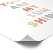 あなたは私のサンシャインウォーターカラー子供部屋ポスター ポスター (角)