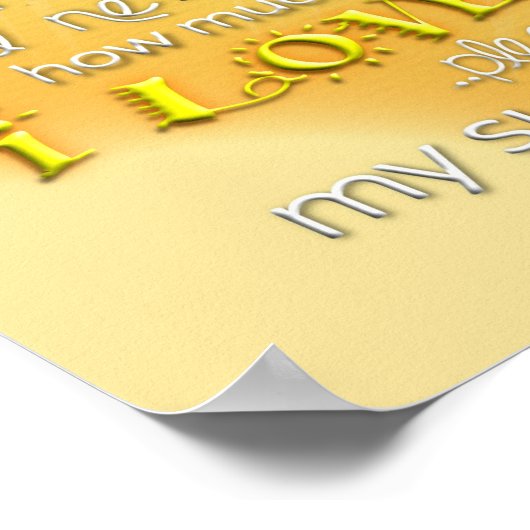 あなたは私のサンシャインウォールアートだ ポスター (角)