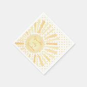 あなたは私のサンシャインオレンジの黄色の白い水色である スタンダードカクテルナプキン (角)