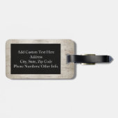 あなたは私のサンシャインオレンジ/ティール(緑がかった色)/クリーム ラゲッジタグ (裏面横)