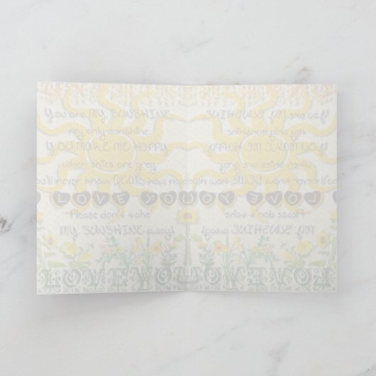 あなたは私のサンシャイングラフィックアーツカード カード (内部)