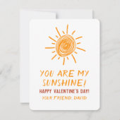 あなたは私のサンシャインサンスケッチバレンタインカード シーズンカード (正面)