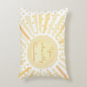 あなたは私のサンシャインサンドットイエローホワイトラブ アクセントクッション (正面(垂直))