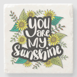 あなたは私のサンシャインサンフラワーストーンコースター ストーンコースター