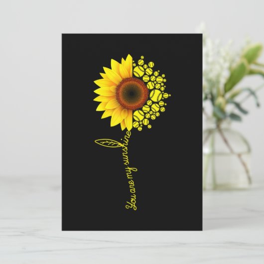 あなたは私のサンシャインサンフラワーソフトボール 招待状 (スタンド正面)