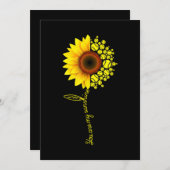 あなたは私のサンシャインサンフラワーソフトボール 招待状 (正面/裏面)