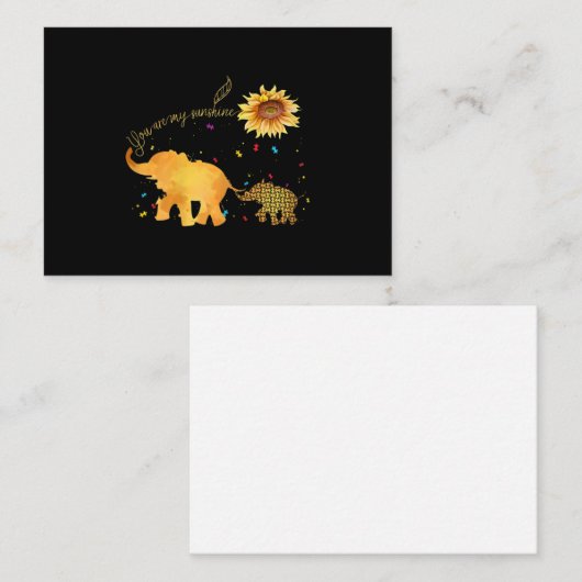 あなたは私のサンシャインサンフラワーゾウ自閉症だ ノートカード (正面/裏面)
