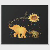 あなたは私のサンシャインサンフラワーゾウ自閉症だ ラッピングペーパー (フラット)