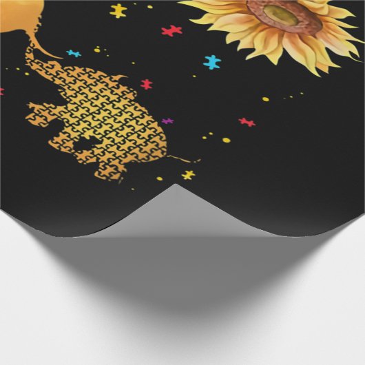 あなたは私のサンシャインサンフラワーゾウ自閉症だ ラッピングペーパー (角)