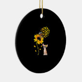 あなたは私のサンシャインサンフラワーチワアワ男性の女性である セラミックオーナメント (右)