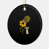 あなたは私のサンシャインサンフラワーチワアワ男性の女性である セラミックオーナメント (左)