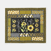 あなたは私のサンシャインサンフラワーパターン毛布 フリースブランケット (正面(横))