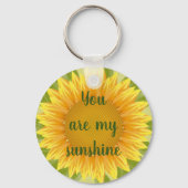あなたは私のサンシャインサンフラワーフラワー引用文アート キーホルダー (正面)