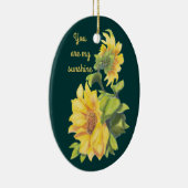 あなたは私のサンシャインサンフラワーフローラ引用文 セラミックオーナメント (右)