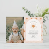 あなたは私のサンシャインサンレトロミニマル1st誕生日である 招待状 (スタンド正面)