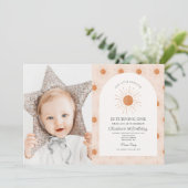 あなたは私のサンシャインサンレトロミニマル1st誕生日である 招待状 (スタンド正面)