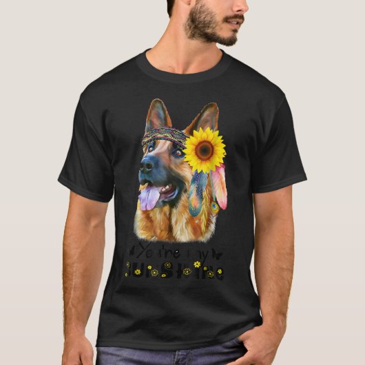 あなたは私のサンシャインドイツの羊飼い&ひまわり tシャツ (正面)