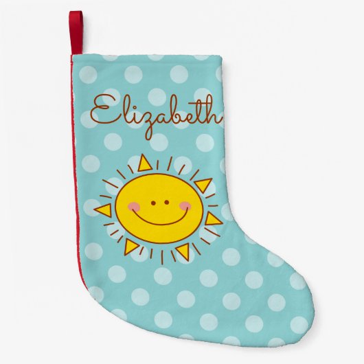 あなたは私のサンシャインハッピーカワイサニーデー スモールクリスマスストッキング (正面)