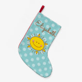 あなたは私のサンシャインハッピーカワイサニーデー スモールクリスマスストッキング (正面 (吊り時))