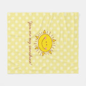 あなたは私のサンシャインハッピーカワイサニーデー フリースブランケット (正面(横))