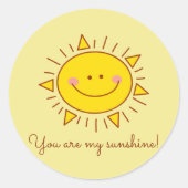 あなたは私のサンシャインハッピーカワイサニーデー ラウンドシール (正面)