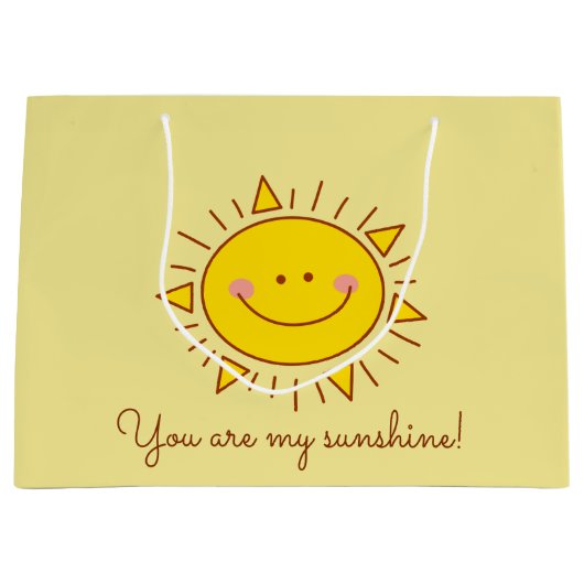 あなたは私のサンシャインハッピーカワイサニーデー ラージペーパーバッグ (正面)