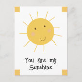 あなたは私のサンシャインハッピーサンイエロー ポストカード (正面)
