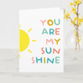 あなたは私のサンシャインパステルだ カード (黄色い花)