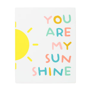 あなたは私のサンシャインパステルだ メタルプリント