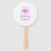 あなたは私のサンシャインパープルピンクパステルサンレイズモ ハンドファン (裏面)