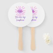 あなたは私のサンシャインパープルピンクパステルサンレイズモ ハンドファン (正面&裏面)