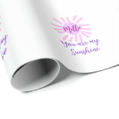 あなたは私のサンシャインパープルピンクパステルサンレイズモ ラッピングペーパー (ロールコーナー)