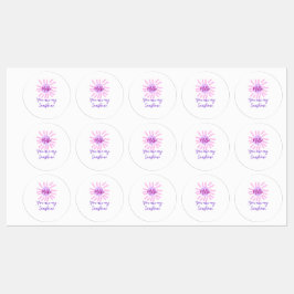 あなたは私のサンシャインパープルピンクパステルサンレイズモ ラベル