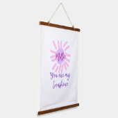 あなたは私のサンシャインパープルピンクパステルサンレイズモ 吊り下げ型タペストリー (傾斜あり)