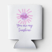 あなたは私のサンシャインパープルピンクパステルサンレイズモ 缶クーラー (裏面)
