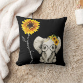 あなたは私のサンシャインヒッピーひまわり象の贈り物である クッション (ブランケット)