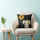 あなたは私のサンシャインヒッピーひまわり象の贈り物である クッション (椅子)