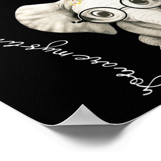 あなたは私のサンシャインヒッピーひまわり象の贈り物である ポスター (角)