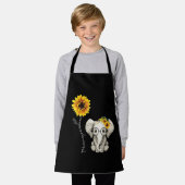 あなたは私のサンシャインヒッピーひまわり象 エプロン (着用した状態)